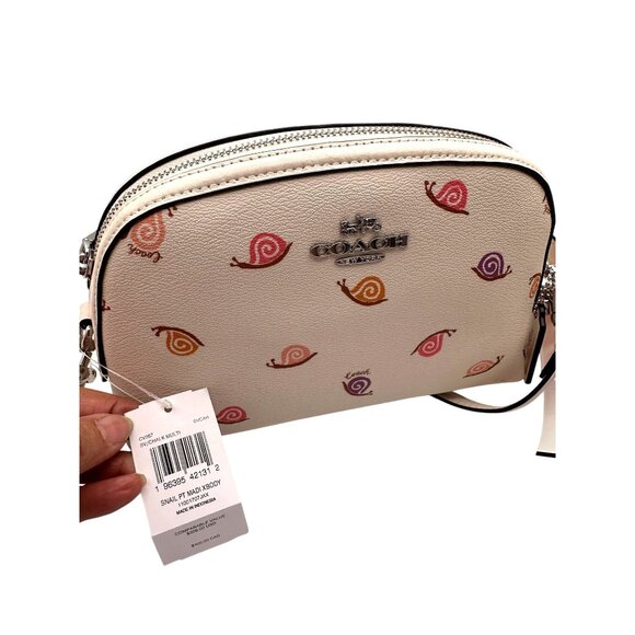 Coach Mini Camera Bag Crossbody - LIMITED EDITION Snail Print - Cream Multi - Picture 3 of 12